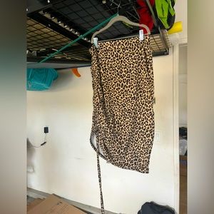 Leopard print maternity skirt